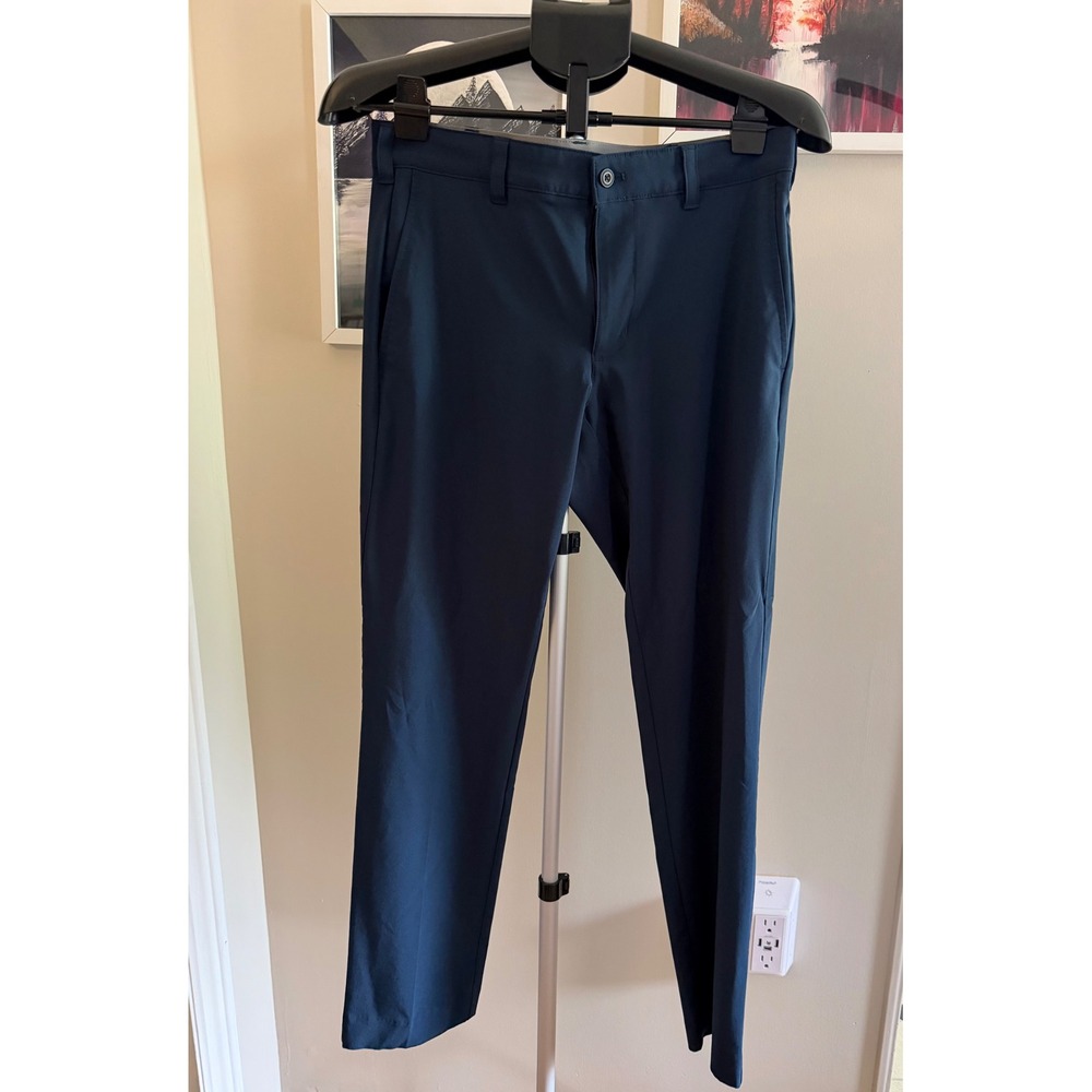 Ben Hogan Mens Performance Golf Pants Navy Blue Stretch Flat Front 30x30